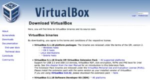 Abbildung 1: Von der VirtualBox-Downloadseite ben&ouml;tigen Sie zwei Pakete: eines speziell f&uuml;r Ihr Betriebssystem und ein generisches Erweiterungspaket f&uuml;r alle Betriebssysteme. 