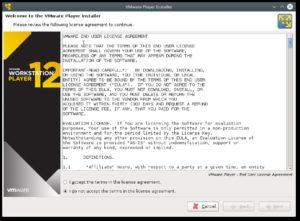 Abbildung 1: Nach einem Start des Shell-Skripts in der Konsole &uuml;bernimmt ein Assistent das weitere Setup des Players von Vmware. 