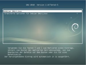 Abbildung 2: Der Bootmanager Grub hat ein neues Design erhalten, das auf den Namen Softwaves hört.