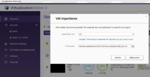 Abbildung 4: Beim Import von VMs unterst&uuml;tzt die Software die Formate OVA, OVF, VMX und QVM. 