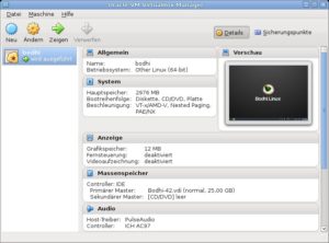 Abbildung 6: Ein via Aqemu konvertiertes Image läuft problemlos in VirtualBox.
