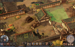 Die Landschaft lässt sich nicht nur frei rotieren, per Tastendruck hebt das Spiel auch alle nutzbaren Gegenstände und Verstecke hervor (hier gelb und grün umrandet).