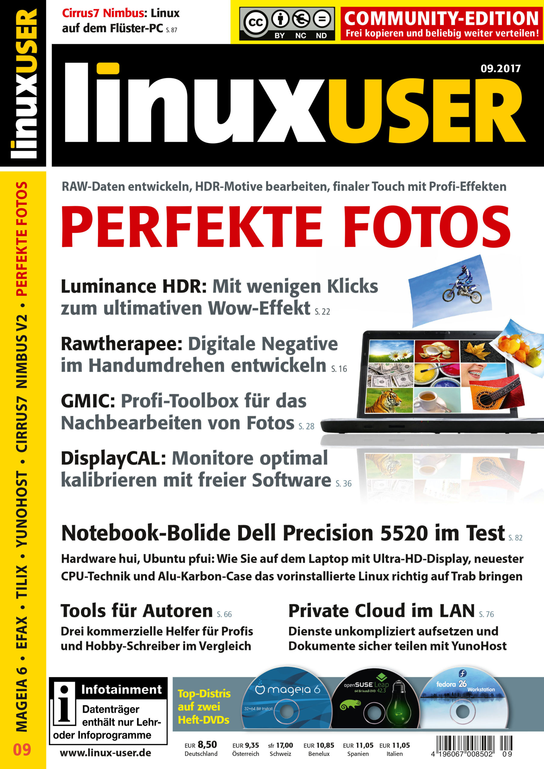 Heftcover LinuxUser Community Edition 09/2017