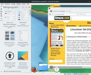 Abbildung 6: &Uuml;ber das Kontextmen&uuml; &ouml;ffnen Sie die Leiste zum Einbinden von Widgets in das Latte-Dock. 
