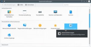 Abbildung 2: Nach der Installation von Kup erscheint in den KDE-Systemeinstellungen der neue Menüpunkt "Datensicherungen".