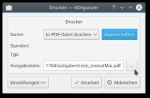 Abbildung 16: Das Ansichtsfenster zeigt den Pfad und den Dateinamen an &ndash; der Vorschlag ist erst nach dem Klick auf den Button daneben ver&auml;nderbar. 