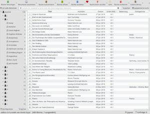 Abbildung 1: Nach dem Start präsentiert Calibre Ihre E-Books in einem geordneten Katalog mit leistungsfähiger Suchfunktion.