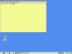 Abbildung 2: Der auf den Einsatz auch auf betagten Computern getrimmte XFCE-Desktop verzichtet auf jegliche Schnörkel.