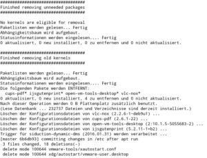 Abbildung 4: In diesem Fall waren keine Kernel zu entfernen.