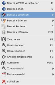 Abbildung 5: Haben Sie ein Bauteil einmal gesetzt, besteht die Möglichkeit, es nachträglich noch zu bearbeiten.