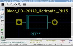 Abbildung 8: Auf Wunsch zeigt KiCAD die Footprint-Daten im Detail an.