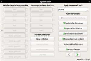 Abbildung 3: Systemback zeichnet nicht nur f&uuml;r Backups verantwortlich, sondern fungiert auch als Systeminstaller. 