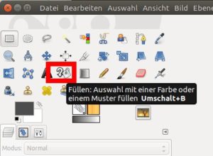 Abbildung 1: Dass die Kontexthilfe aktiviert ist, erkennen Sie am ver&auml;nderten Mauszeiger. Ein Klick &ouml;ffnet die Gimp-Hilfe mit dem dazugeh&ouml;rigen Anleitungstext. 