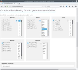 Abbildung 3: Schnell einen Crontab-Eintrag basteln? Dabei hilft die Seite "crontab-generator.org".