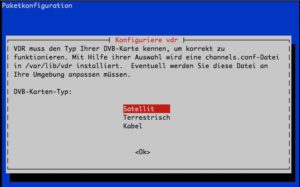 Abbildung 6: W&auml;hrend der Paketinstallation unter Ubuntu/Kubuntu legen Sie die Empfangsart fest. 