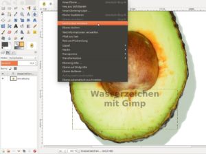 Abbildung 7: Mit dem Textwerkzeug und der richtig eingestellten Deckkraft f&uuml;r die Textebene basteln Sie ruckzuck Wasserzeichen f&uuml;r die Bilder. 