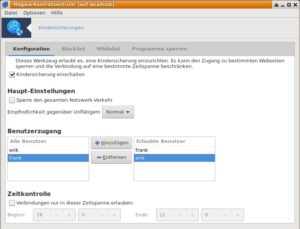 Abbildung 7: Eine Kindersicherung richten Sie unter Mageia im Handumdrehen ein.