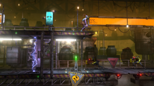 Oddworld: New ’n’ Tasty ist ein klassiches Jump-and-Run-Spiel, bei dem man über Plattformen rennen und die Gegner geschickt ausschalten muss.