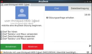 Abbildung 2: Mit einem einfachen Mausklick erlauben Sie den Zugriff auf einen Rechner von einem entfernten System aus.