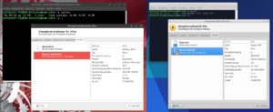 Abbildung 2: Das von Tuxedo optimierte Xubuntu-System geht sehr sparsam mit dem Akku um: mehr als 13 Stunden (links) anstatt nur knapp über 8 (rechts).