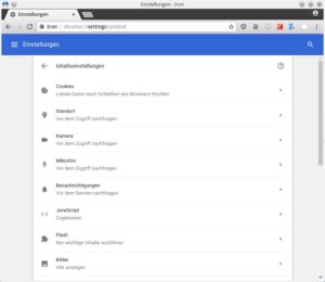 Abbildung 3: Datenschutz und Privatsph&auml;re suboptimal: Iron l&auml;sst unn&ouml;tigerweise viele Optionen aktiviert. 