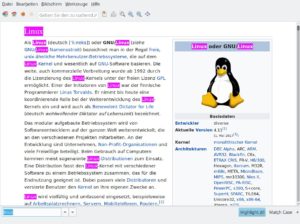 Abbildung 3: Das auf der Firefox-Anzeige-Engine basierende Kiwix stellt die Offline-Seiten genau wie der bekannte Webbrowser dar und ähnelt ihm auch sonst.