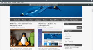 Abbildung 3: In der normalen Ansicht f&auml;rbt Min die Tab-Leiste entsprechend der gezeigten Seite ein. 