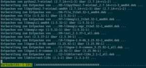 Abbildung 4: Mit einem neuen Element in Form eines Fortschrittsbalkens informiert <code>apt full-upgrade</code> über den Fortgang des Upgrades.