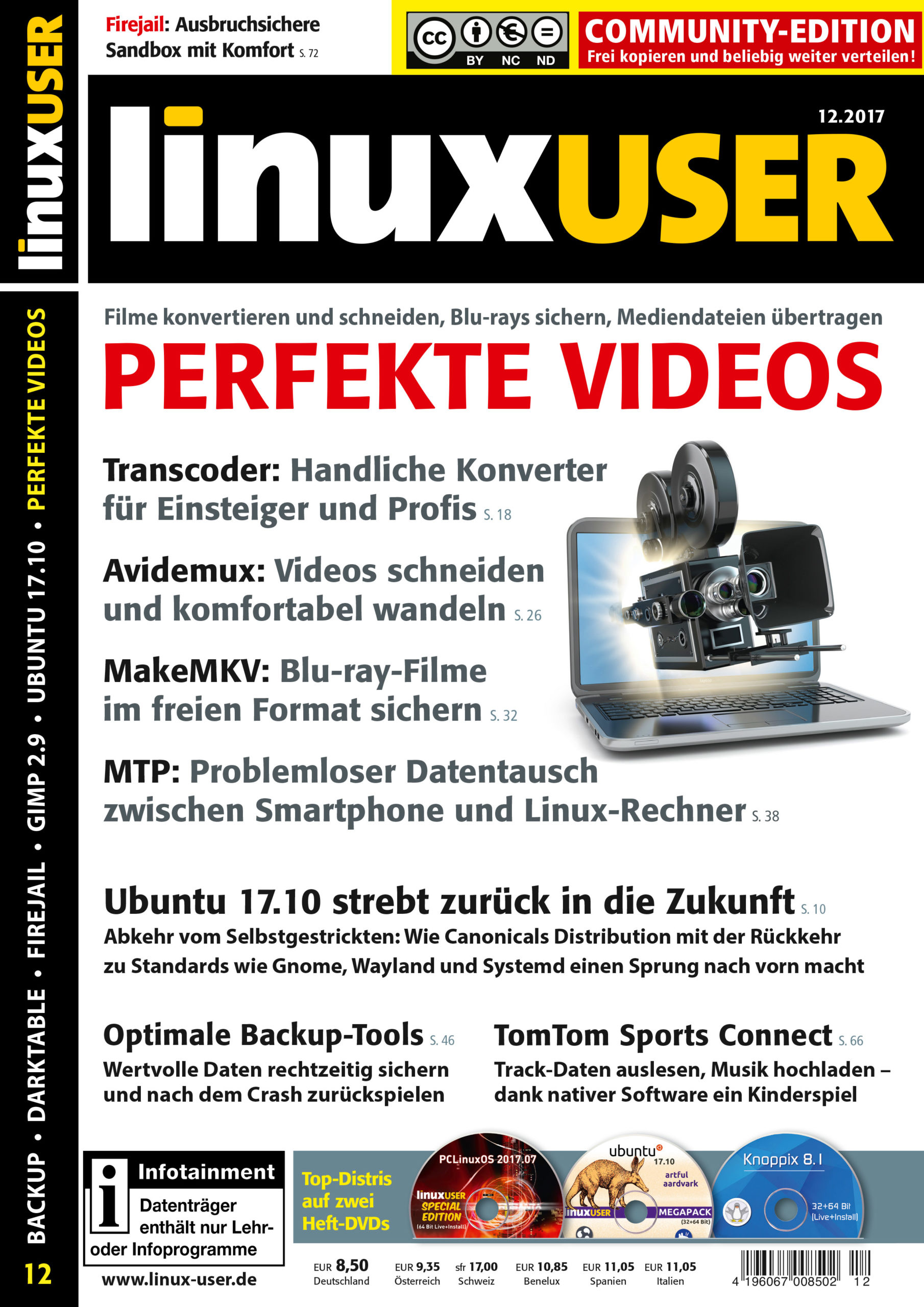 Heftcover LinuxUser Community Edition 12/2017