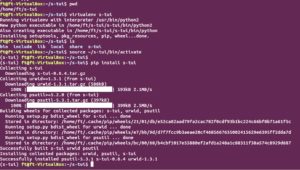 Abbildung 1: Das Aufsetzen von Virtualenv und die Installation von S-tui über den Python-Installer Pip.