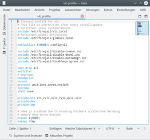 Abbildung 3: Firejail bringt rund 300 vordefinierte Profile mit, in denen die Entwickler festgelegt haben, was die Anwendung in der Sandbox darf und was nicht.