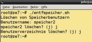 Abbildung 2: Ben&ouml;tigen Sie einen Account nicht mehr, empfiehlt es sich, diesen zu l&ouml;schen, um keine unn&ouml;tigen Einfallstore auf dem Server zu haben.