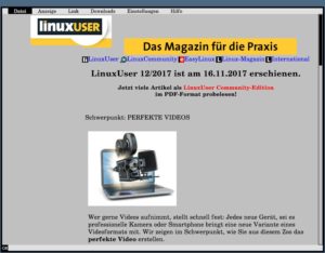 Abbildung 4: Links2 im Grafikmodus auf der LinuxUser-Webseite.