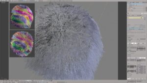 Abbildung 4: Blender automatisiert das Zeichnen der sprichwörtlich unzählbaren Haare. Ein paar Mausklicks genügen, um die Frisur zu verändern.