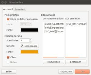 Abbildung 7: In diesem Dialogfenster beeinflussen Sie den Look des Filmstreifens. 