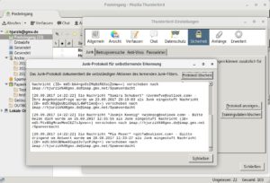 Abbildung 9: Ein Blick ins Logfile verr&auml;t, was der Junk-Filter erkannt hat. 