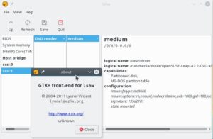 Abbildung 4: Das GUI f&uuml;r "lshw" hei&szlig;t je nach Distribution "lshw-gtk" oder "gtk-lshw"; es stellt die Ger&auml;teinformationen in einer Baumstruktur dar, zeigt davon aber immer nur einen Teil an. 