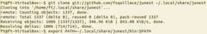 Abbildung 1: Mit einem kurzen Aufruf klonen Sie JuNest aus dem Git in Ihr Home-Verzeichnis.