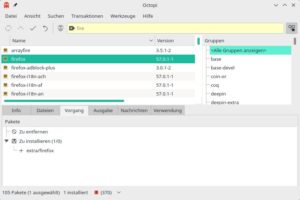 Abbildung 1: Manjaro verwendet in der KDE-Edition Octopi als Frontend für die Paketverwaltung.