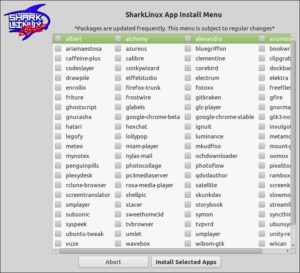 Abbildung 2: Das App-Install-Men&uuml; erm&ouml;glicht die Software-Installation per Mausklick.