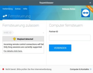 Abbildung 2: Teamviewer&nbsp;13 f&uuml;r Linux braucht als native Linux-Anwendung endlich den Wine-Unterbau nicht mehr.