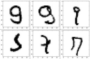 Abbildung 6: Beispiele nicht erkannter Ziffern bei MNIST.