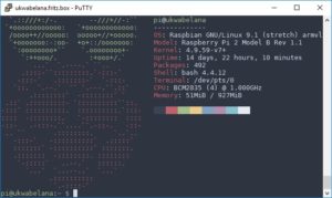 Abbildung 6: Wer im Terminal eher auf dunkle Farben setzt, d&uuml;rfte an der Farbpalette von Nord (hier unter Putty) gefallen finden.