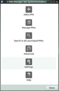 Abbildung 7: Mit dem Y PPA Manager verwalten Sie alle Repositories per Mausklick.