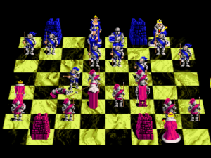 Hier hat in Battle Chess ein Bauer den anderen im wahrsten Sinne des Wortes geschlagen.