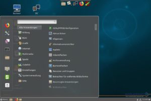 Abbildung 1: Der Cinnamon-Desktop bietet ein im Vergleich zu KDE Plasma oder Gnome eher traditionelles Menü an.