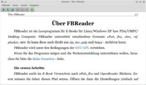 Abbildung 1: FBReader kommt mit einer überschaubaren Bedienoberfläche daher.