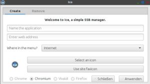 Abbildung 1: Ice integriert Webseiten wie stationäre Programme in die Menüs.
