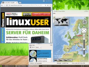 Abbildung 2: Auch größere Programme wie der Weltraum-Atlas Marble oder der Webbrowser Chromium finden sich im Software-Portfolio von Slax.