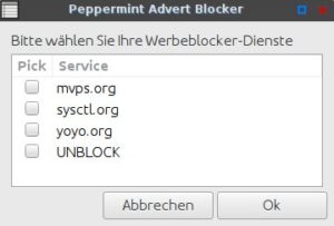 Abbildung 3: Wir müssen draußen bleiben: der Werbeblocker von Peppermint OS.